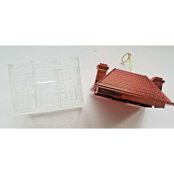NEW Plastic Fill-able House with Removable RED Roof Great for Christmas WH - Picture 8 of 9